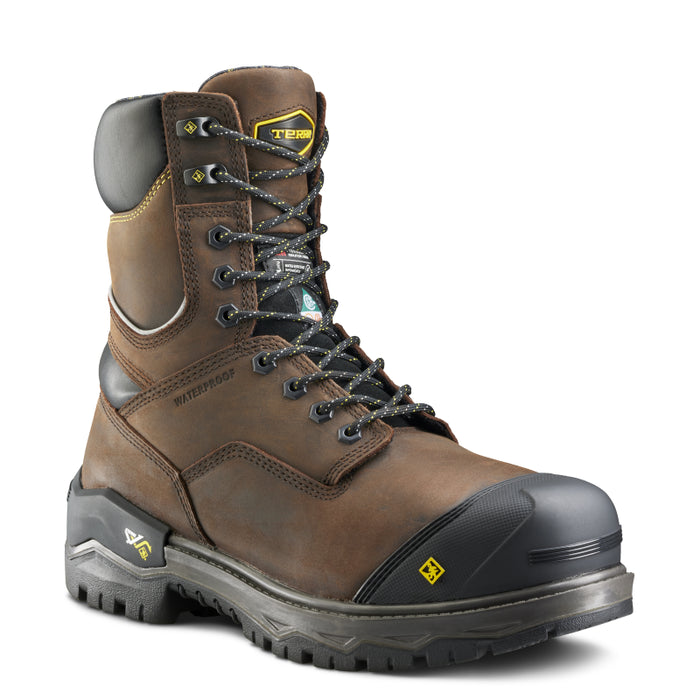 Terra® Men's Gantry LXI 400g 8" Waterproof Composite Toe Safety Work Boot - Dark Brown - 8398DB