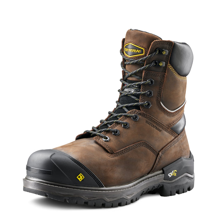 Terra® Men's Gantry LXI 400g 8" Waterproof Composite Toe Safety Work Boot - Dark Brown - 8398DB