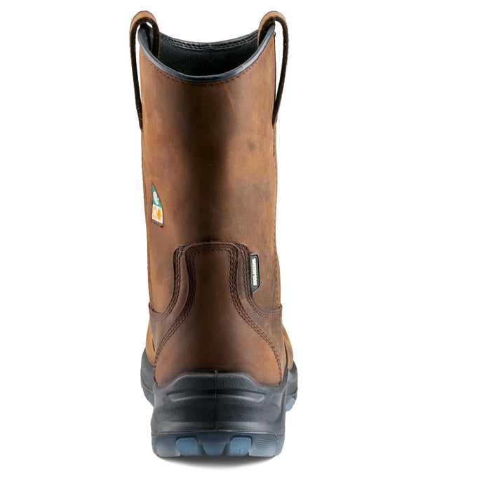 Terra® Men's Murphy Wellington Waterproof Composite Toe Pull-On Safety Work Boot - Dark Brown - 1283DB
