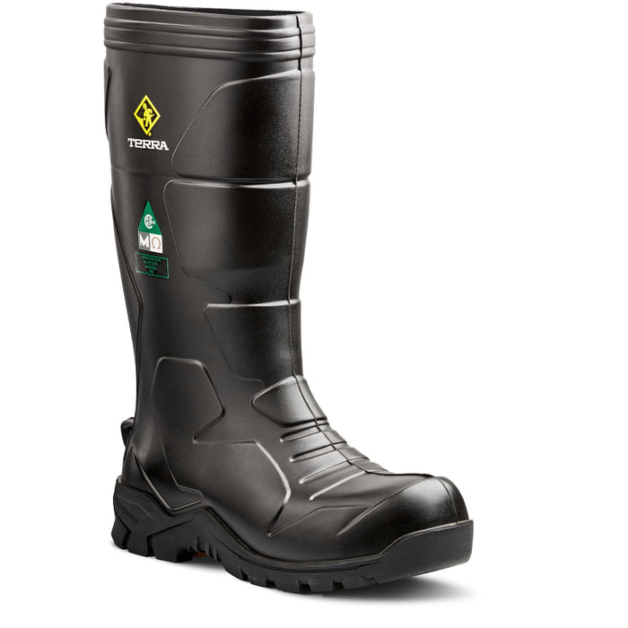 Terra® Men's  Narvik Composite Toe Safety Work Boot with Internal Met Guard - Black - R3001B