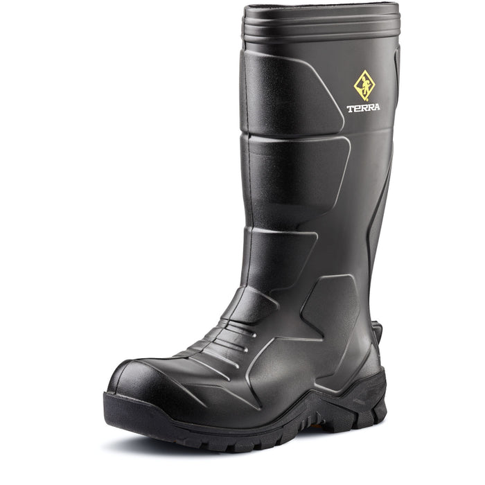 Terra® Men's  Narvik Composite Toe Safety Work Boot with Internal Met Guard - Black - R3001B