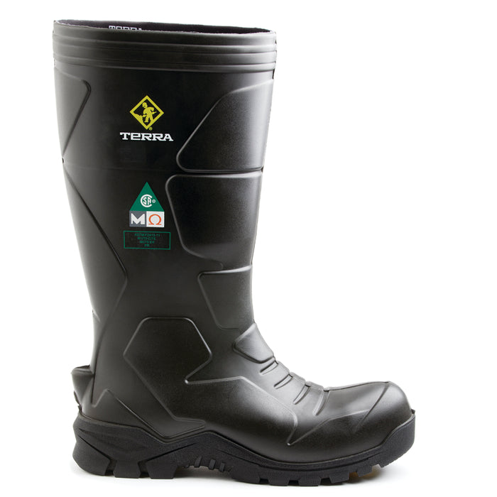 Terra® Men's  Narvik Composite Toe Safety Work Boot with Internal Met Guard - Black - R3001B
