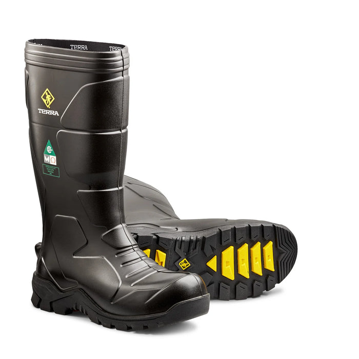 Terra® Men's  Narvik Composite Toe Safety Work Boot with Internal Met Guard - Black - R3001B