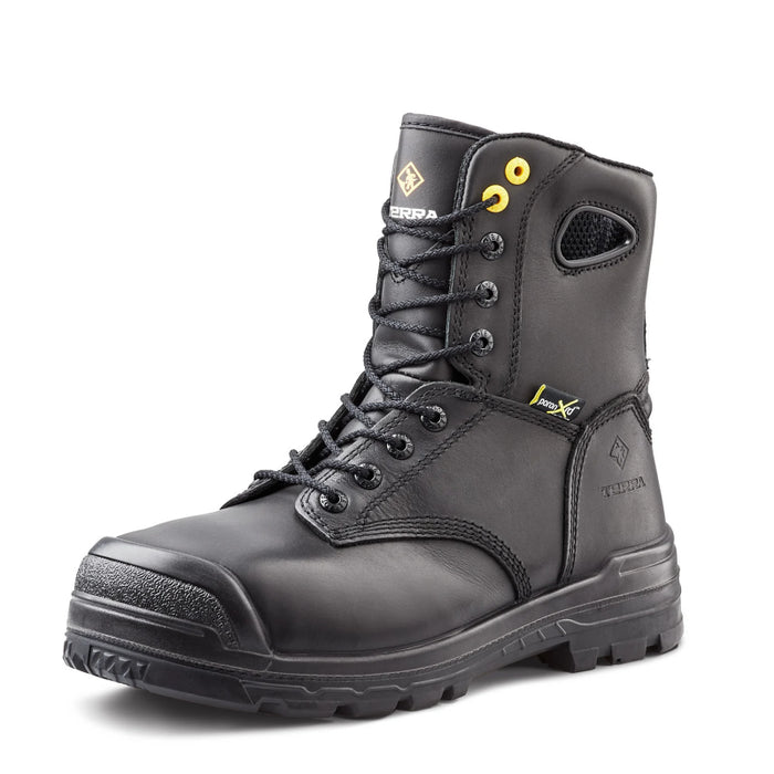 Terra® Men's Paladin 8" Composite Toe Safety Work Boot with Internal Met Guard - Black - R2988B