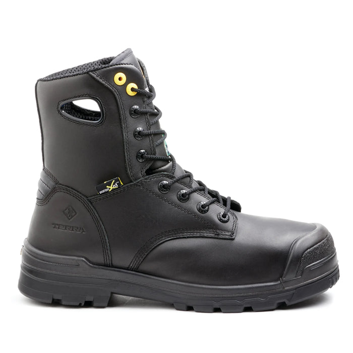 Terra® Men's Paladin 8" Composite Toe Safety Work Boot with Internal Met Guard - Black - R2988B