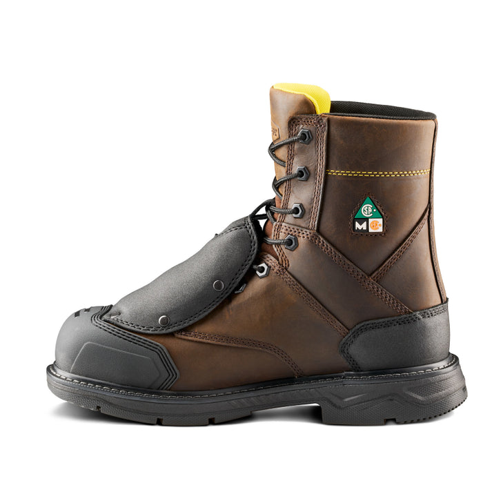 Terra® Men's Patton 8" Aluminum Toe Safety Work Boot with External Met Guard - Dark Brown - 1314DB