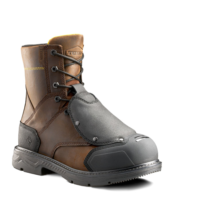 Terra® Men's Patton 8" Aluminum Toe Safety Work Boot with External Met Guard - Dark Brown - 1314DB