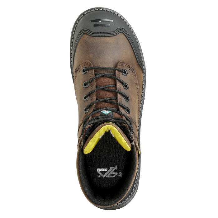 Terra® Men's Patton 8" Aluminum Toe Safety Work Boot with Internal Met Guard - Dark Brown - 839KDB