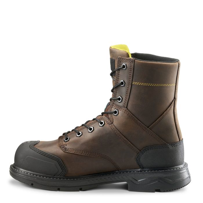 Terra® Men's Patton 8" Aluminum Toe Safety Work Boot with Internal Met Guard - Dark Brown - 839KDB