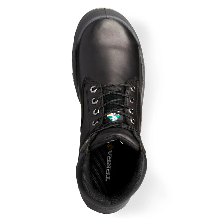 Terra® Men's Sentry 2020 6" Nano Composite Toe Safety Work Boot with Internal Met Guard - Black - 4NRWBK