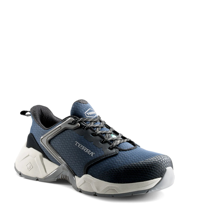 Terra® Men's Vector Composite Toe Athletic Safety Work Shoe - Navy - 1276NV