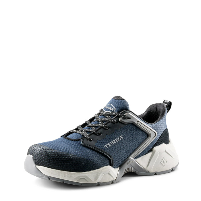 Terra® Men's Vector Composite Toe Athletic Safety Work Shoe - Navy - 1276NV