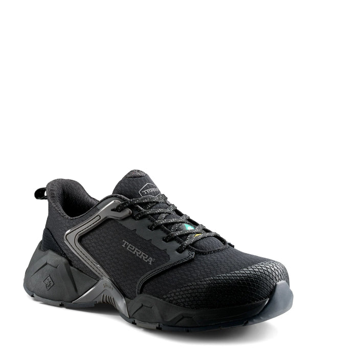 Terra® Men's Vector Composite Toe Athletic Safety Work Shoe - Black - 1298BK