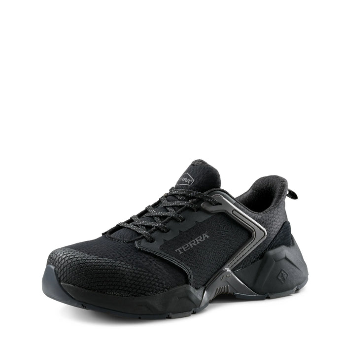 Terra® Men's Vector Composite Toe Athletic Safety Work Shoe - Black - 1298BK