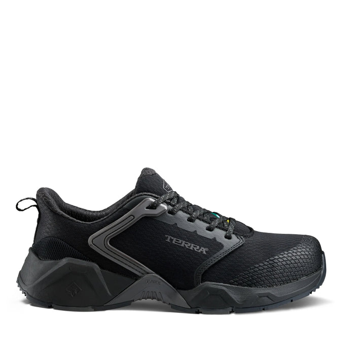 Terra® Men's Vector Composite Toe Athletic Safety Work Shoe - Black - 1298BK