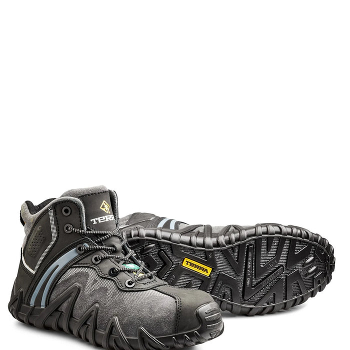Terra® Men's Venom Mid Composite Toe Safety Work Shoe - Black - R8285B