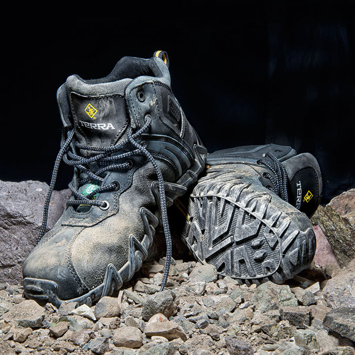 Terra® Men's Venom Mid Composite Toe Safety Work Shoe - Black - R8285B