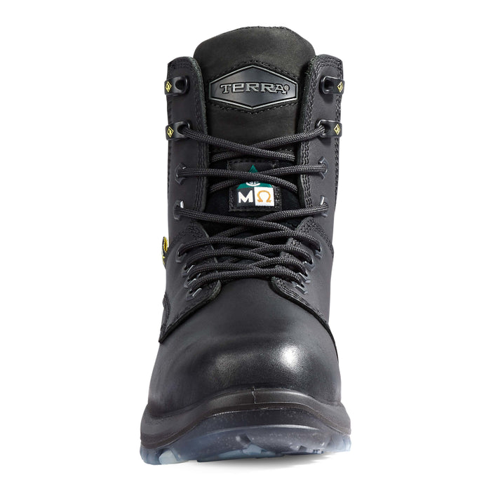 Terra® Women's Brenn 8" Composite Toe Safety Work Boot with Internal Met Guard - Black - 4NRDBK
