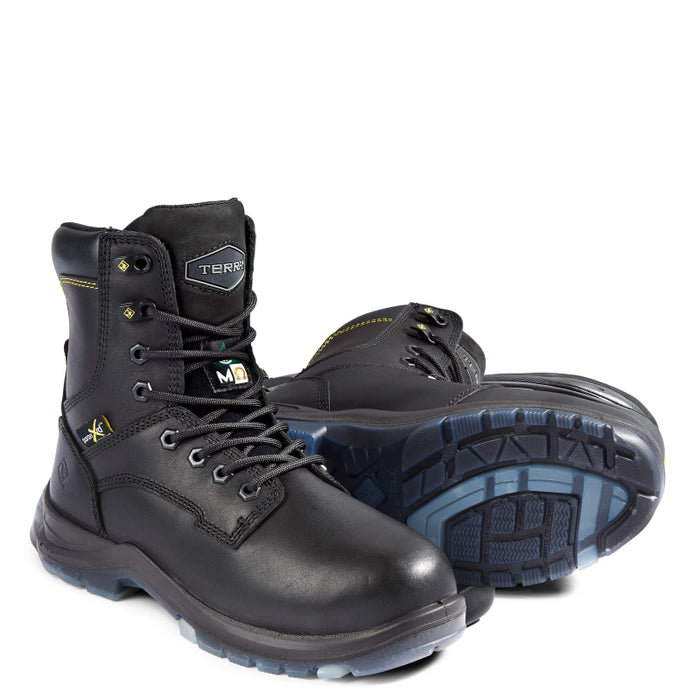 Terra® Women's Brenn 8" Composite Toe Safety Work Boot with Internal Met Guard - Black - 4NRDBK