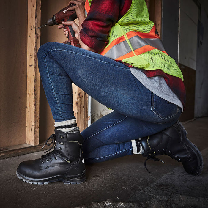 Terra® Women's Brenn 8" Composite Toe Safety Work Boot with Internal Met Guard - Black - 4NRDBK
