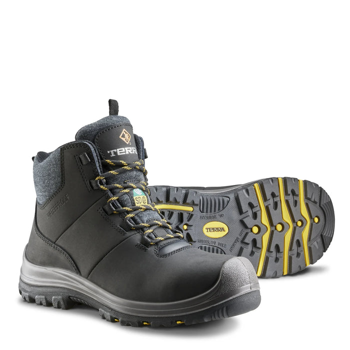 Terra® Women's Findlay 6" Waterproof Composite Toe Safety Work Boot - Black - 839LBK