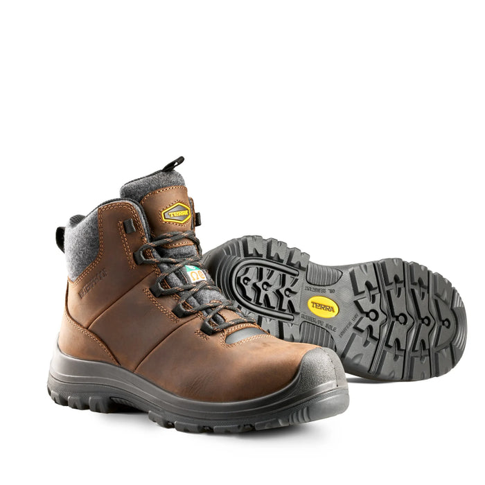Terra® Women's Findlay 6" Waterproof Composite Toe Safety Work Boot - Dark Brown - 1319DB