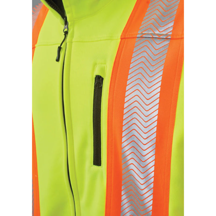 Tough Duck® Zip Font Fleece Hi Vis Safety Jacket - SJ49
