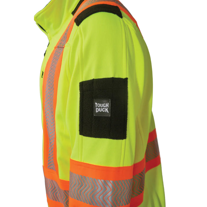Tough Duck® Zip Font Fleece Hi Vis Safety Jacket - SJ49