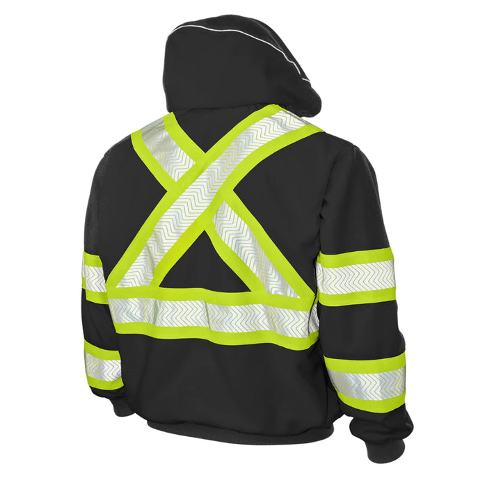 Tough Duck Fleece Thermal Lined Safety Hoodie with Adjustable Drawcord - SJ16