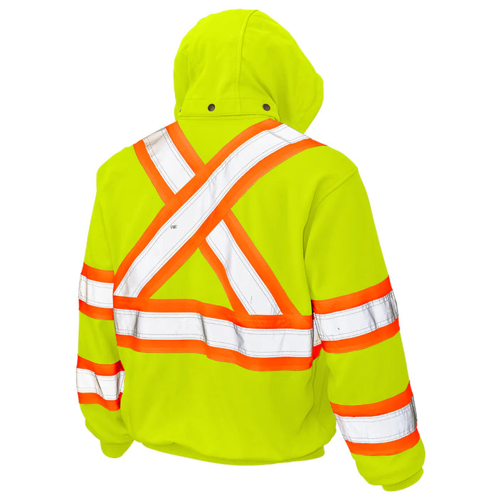 Tough Duck® Fleece Unlined Safety Hoodie with Adjustable Drawcord - S494