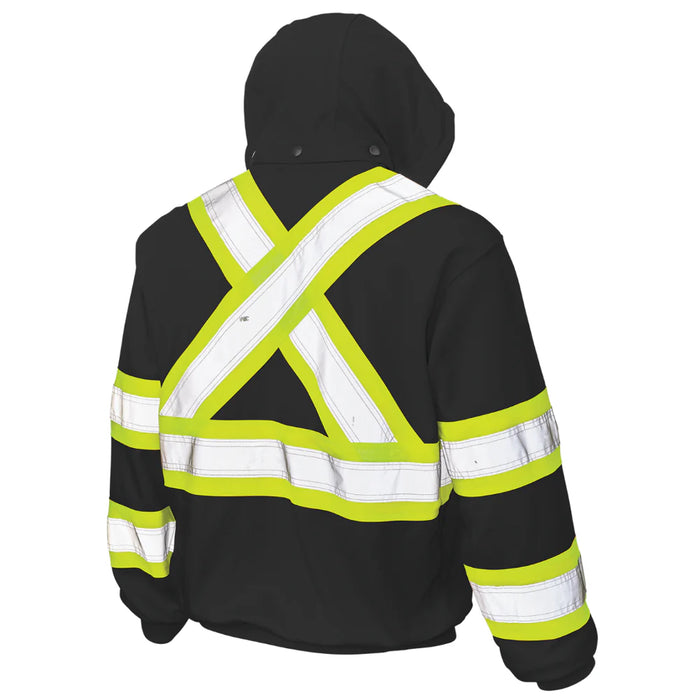 Tough Duck® Fleece Unlined Safety Hoodie with Adjustable Drawcord - S494