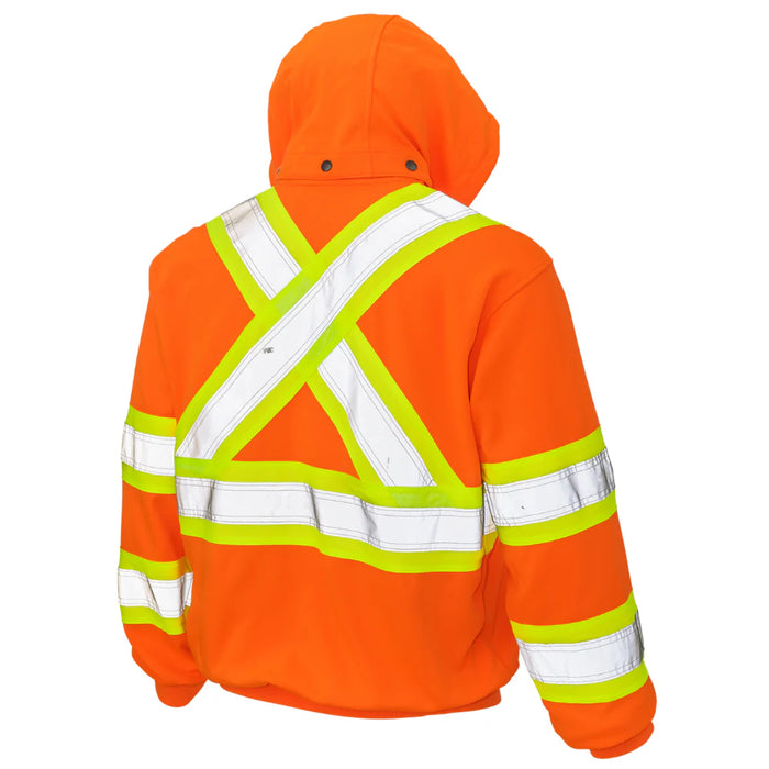 Tough Duck® Fleece Unlined Safety Hoodie with Adjustable Drawcord - S494