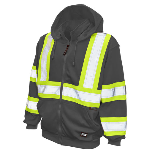 Tough Duck® Fleece Unlined Safety Hoodie with Adjustable Drawcord - CSA Compliant - S494