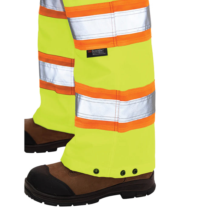 Tough Duck Hi-Vis ANSI Class E - Pull-On Ripstop Safety Rain Pant - S374