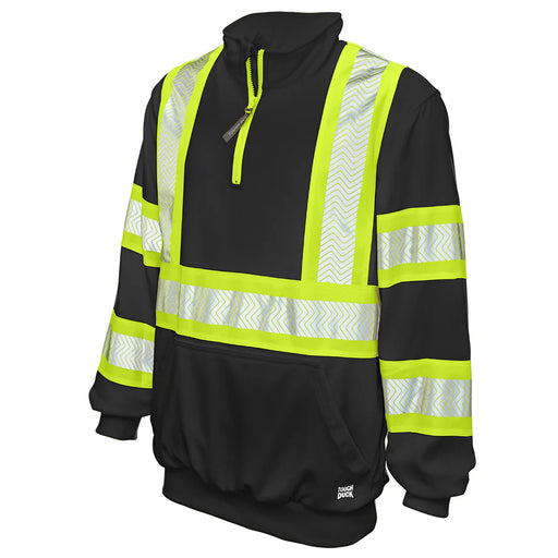 Tough Duck® High Visibility Quarter Zip Safety Pullover - CSA Compliant - Water Repellant Fleece - SJ19