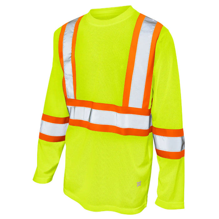 Tough Duck Hi-Vis Micro Mesh Long Sleeve Safety T-Shirt - ST10