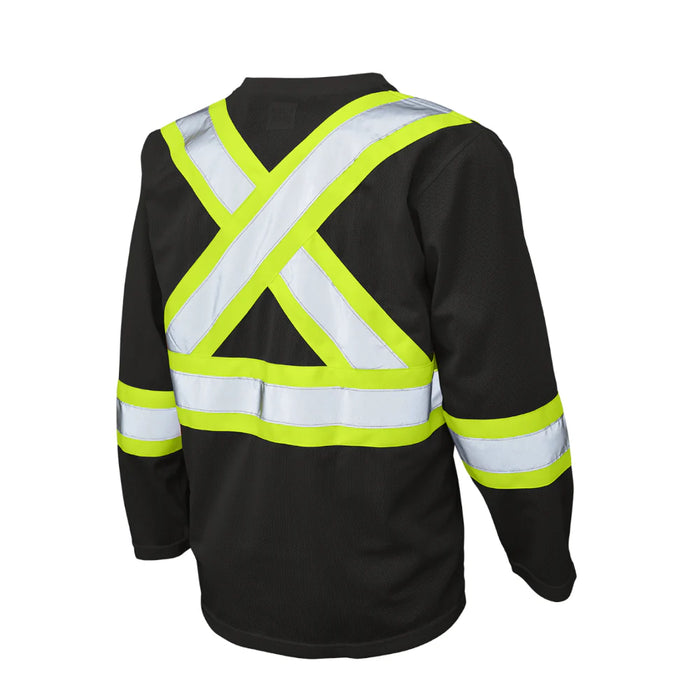 Tough Duck Hi-Vis Micro Mesh Long Sleeve Safety T-Shirt - ST10