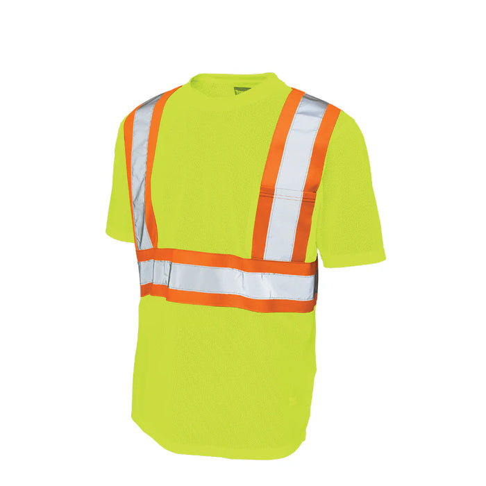 Tough Duck Hi-Vis Micro Mesh Short Sleeve Safety T-Shirt with Pocket - S392