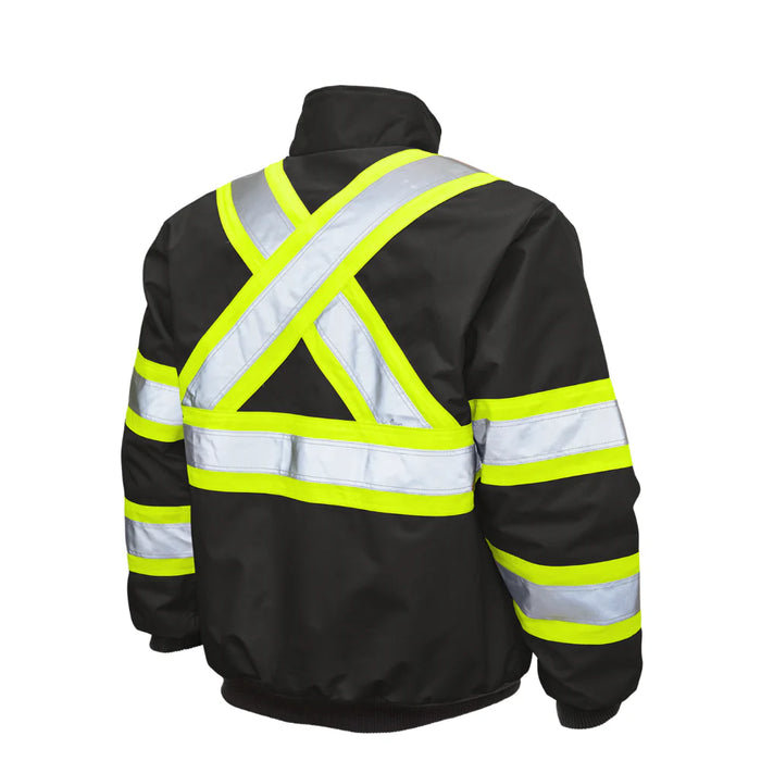 Tough Duck Hi-Vis Ripstop Sherpa Lined Safety Bomber Jacket - SJ26