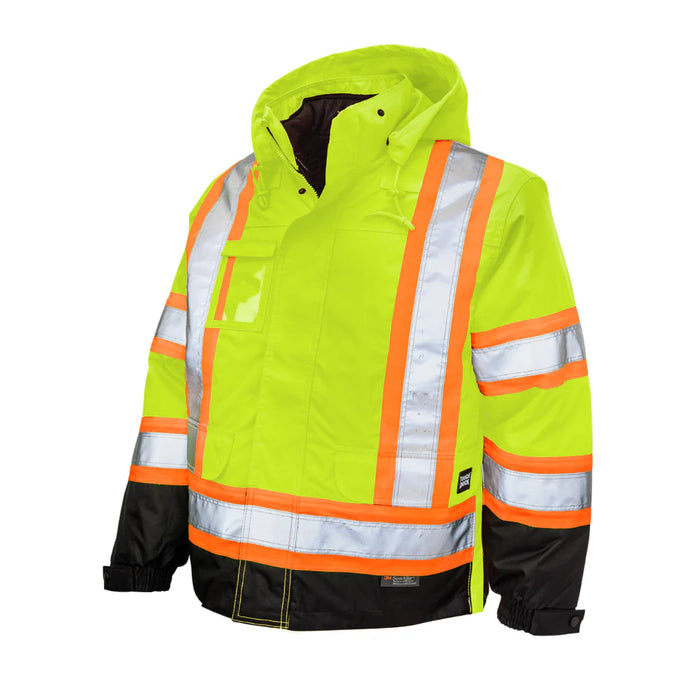 Tough Duck® Poly Oxford 5-in-1 Safety Jacket with Quick Release Hoodie - S426