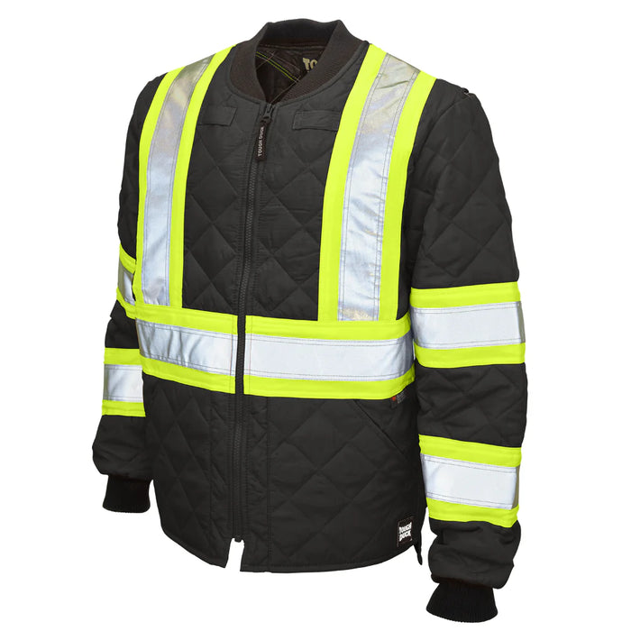 Tough Duck Quilted Safety Freezer Jacket with Rib Knit Collar - S432