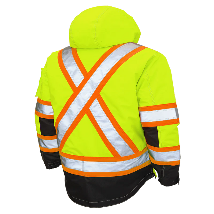 Tough Duck Ripstop 4-In-1 Safety Jacket with Quick Release Hoodie - S187