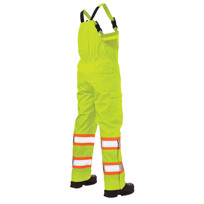 Tough Duck Ripstop Unlined Safety Rain Bib Overall with Adjustable Shoulder Straps - SB04