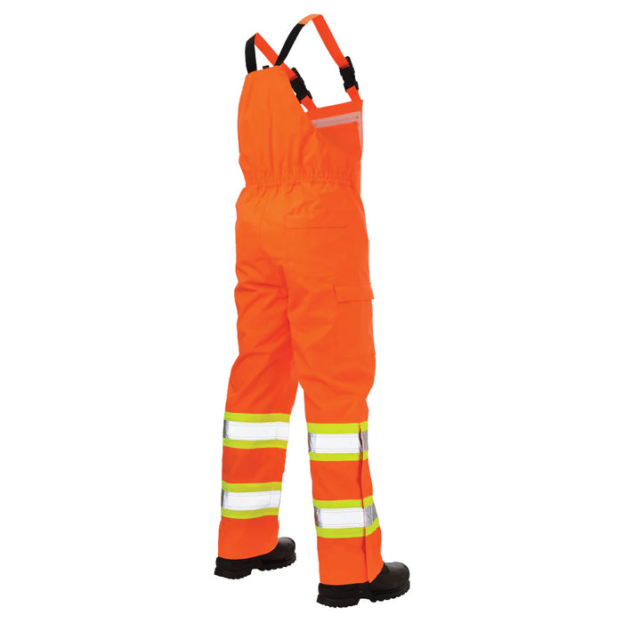 Tough Duck Ripstop Unlined Safety Rain Bib Overall with Adjustable Shoulder Straps - SB04