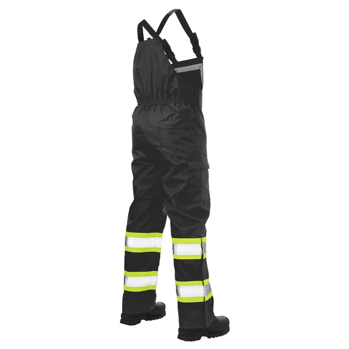 Tough Duck Ripstop Unlined Safety Rain Bib Overall with Adjustable Shoulder Straps - SB04