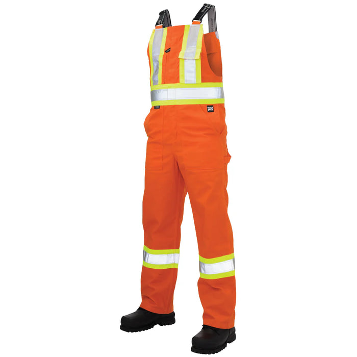 Tough Duck Twill Unlined Safety Bib Overall with Adjustable Shoulder Straps - S769