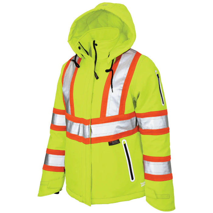 Tough Duck® Women's Insulated Flex Safety Jacket with Quick Release Hoodie - SJ41