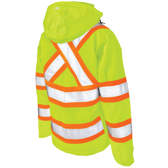 Tough Duck® Women's Insulated Flex Safety Jacket with Quick Release Hoodie - SJ41