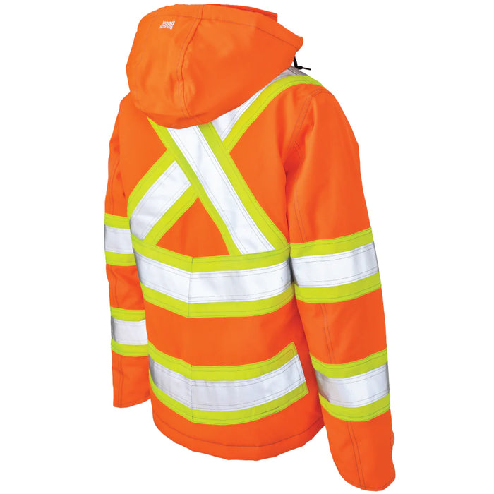 Tough Duck® Women's Insulated Flex Safety Jacket with Quick Release Hoodie - SJ41