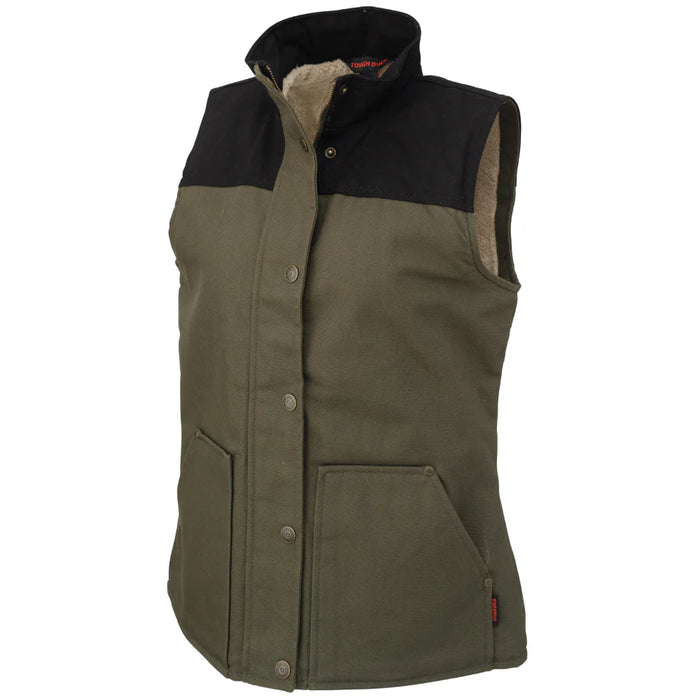 Tough Duck Womens Sherpa Lined Vest with Full Zipper Front - WV09